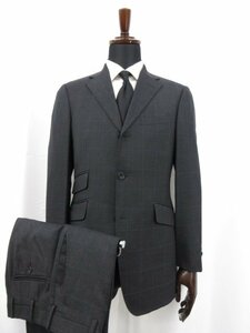 超美品 【バーバリーブラックレーベル BURBERRY BLACK LABEL】 シングル3ボタン スーツ (メンズ) size38R グレー 格子柄 ●28RMS6762