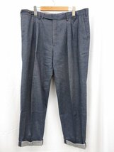 美品 【ピーティーゼロウーノ PT01】 リネン混 パンツ スラックス (メンズ) size54 ネイビー系 CPZSCLZ00MA1 LE44 ●28MP8996●_画像1