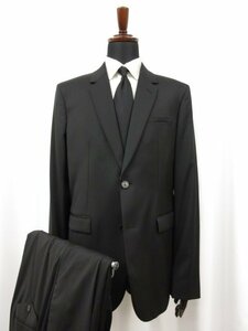 未使用品 【エンポリオアルマーニ EMPORIO ARMANI】 2ボタン 黒無地 スーツ (メンズ) size54 ブラック 冠婚葬祭 11V05B 11026 ●27EMP286