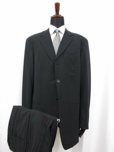 【アルマーニコレツィオーニ ARMANI COLLEZIONI】 シングル3ボタン段返り 紺無地スーツ (メンズ) size52R-7Drop ネイビー系 ●27RMS6842