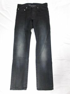 超美品【ディオールオム Dior HOMME】 オイルドコーティングスキニーデニム ジーンズ (メンズ) size28 163D007TX074 ●28MP9250●