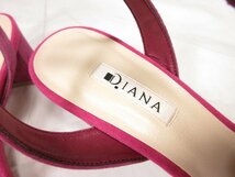 HH未使用品 【DIANA ダイアナ】 U54295 スエード ストラップサンダル ヒール 靴 (レディース) size25 ピンク ●18LZ4158●_画像5