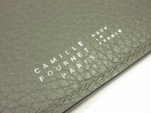 HH 未使用 【Camille Fournet カミーユフォルネ】 レザー カードケース カード入れ 名刺入れ (メンズ) グレー×ネイビー 仏製●7LE3541_画像3