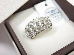 HH超美品 【Jewelry Studio PLUSTER プラスター】 スワロフスキー シルバー925 リング 指輪 (レディース) size約11号 きらきら ●7CC0860