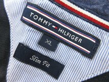 【トミーヒルフィガー TOMMY HILFIGER】 Slim Fit 半袖ポロシャツ (メンズ) sizeXL ネイビー ●29MT4875●_画像3