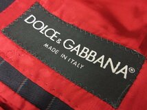 HH超美品 【DOLCE&GABBANA ドルチェアンドガッバーナ】 ウール 1B段返り 濃紺 3ピーススーツ (メンズ) 46 ネイビー ストライプ ●27HR2966_画像8