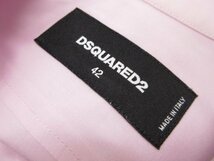 【ディースクエアード DSQUARED2】 ワイドカラー 長袖シャツ (メンズ) size42 ピンク イタリア製 ●29MK1911●_画像3