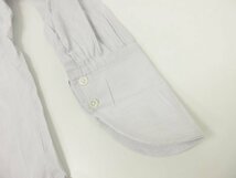 【バタクハウスカット batak house cut】 織柄 ワイドカラー ダブルカフスボタン 長袖シャツ (メンズ) size46相当 ホワイト ●29MK1953●_画像6