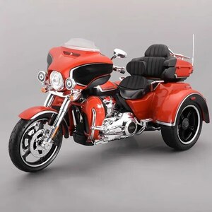 2色 赤 ▲ ハーレー ミニカー トライク ダイキャス ゴールデン モーターサイクル ▲ クラシック 1:12 レジャー F244