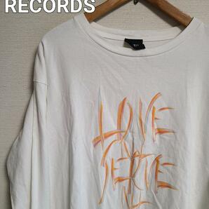 HEHN RECORDS Tシャツ ロンT カットソー 長袖 カジュアル L 白