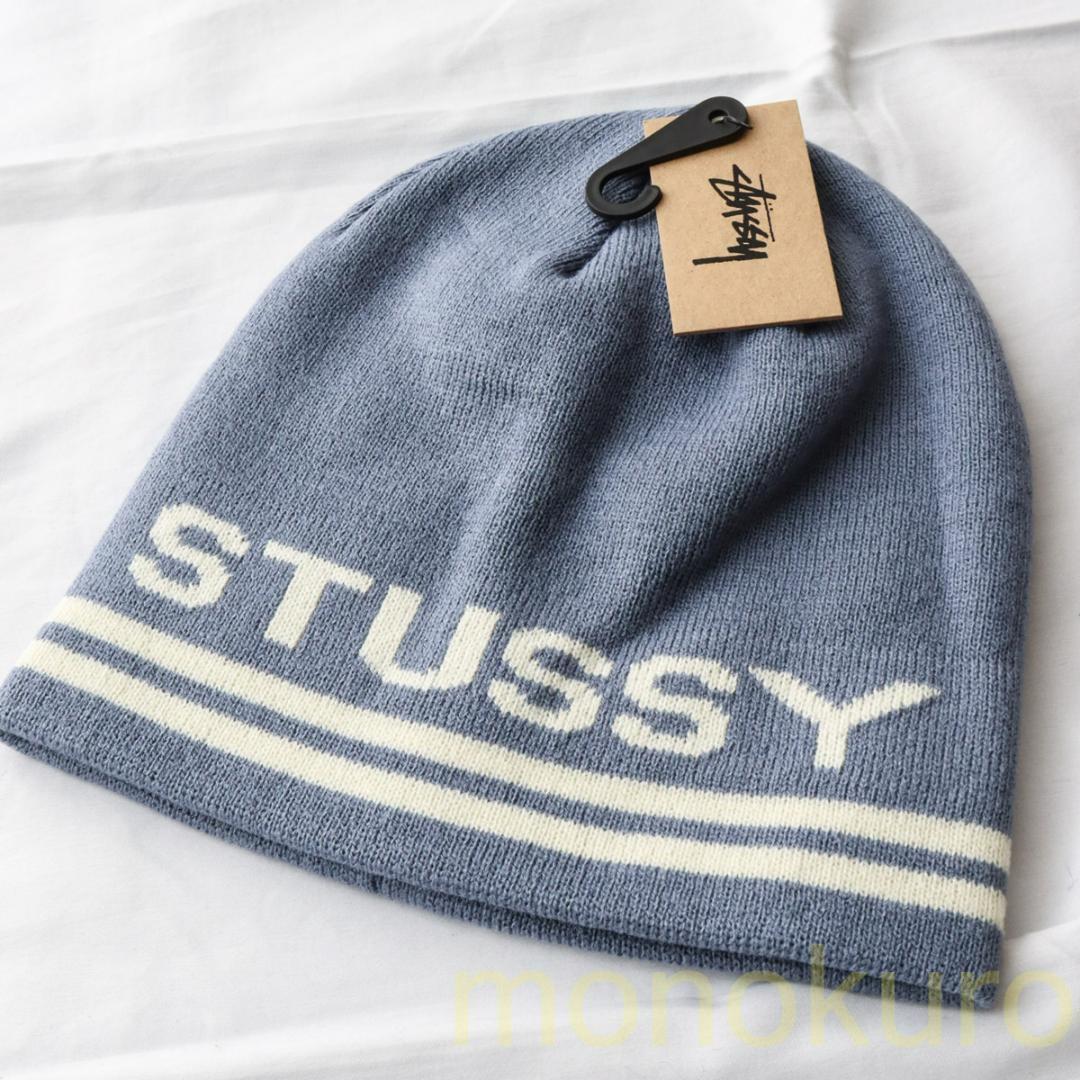 激レア 90´s紺タグ old stussy 耳付きニット帽-