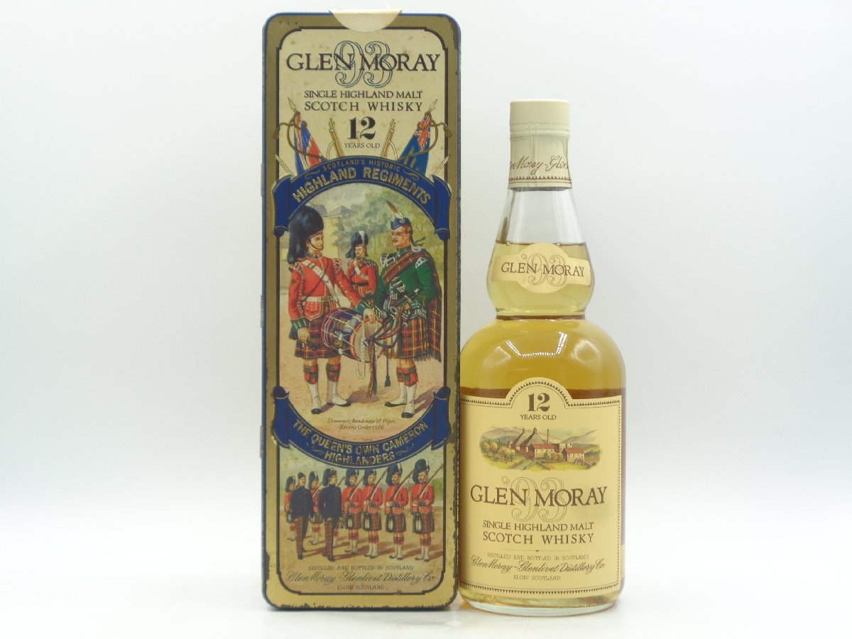 古酒 GLEN MORAY グレンマレイ12年 750ml 43% 缶入り未開栓-