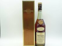 HENNESSY VSOP ヘネシー スリムボトル グリーン コニャック ブランデー 700ml 未開封 古酒 X240521_画像1