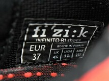 送料無料1★Fizik★フィジーク R1 INFINITO ロードシューズ size:EUR：37 (換算値 23.7cm) レッド/ブラック_画像3