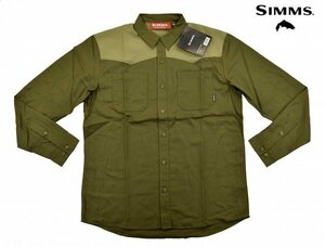 送料無料3★Simms★シムス Ford Flannel 長袖シャツ size:M ダークストーン