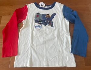 ★ダブルＢ★旅するBくん　刺繍　長袖Ｔシャツ★新品★140★ミキハウス★ダブルビー★豪華