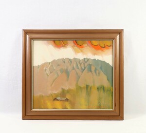 Art hand Auction 小林慎作平1976年油画户隐(西岳)画F10出生于长野县, 一叶会成员 秋叶茂盛的山林和高耸的西岳 自然美景, 动感活力8060表现, 绘画, 油画, 自然, 山水画