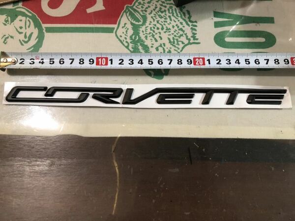 送料込 corvette ロゴ 黒 ブラック エンブレム コルベット chevrolet chevy シボレー c1 c2 c3 c4 c5 c6 c7