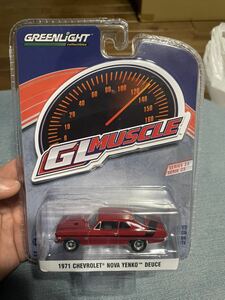 送料込 グリーンライト 1971 Chevrolet Nova yenko deuse シボレー ノバ ノヴァ chevy ホットウィール Greenlight hotwheels