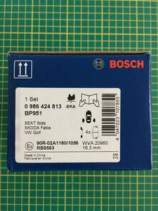 [ liquidation goods ] Bosch brake pad rear Peugeot 307[T5] Break /SW 2.0i GH-3HRFN RFN(EW10J4) 0986424813