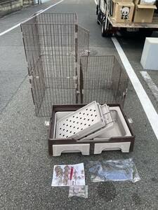 【中古】大阪引取限定　　猫ケージ　3段　トイレ付き マット付き　ドアロック付きキャスター付　猫　ベビー　キャットゲージ【KTH2F168】