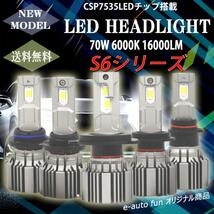 2022最新 LEDヘッドライト フォグランプ H4 H7 H8/H11/H16 HB3 HB4 HIR2 PSX26W PSX24W ファンレス 車検対応 DC12V 70W 16000LM 6000K_画像2