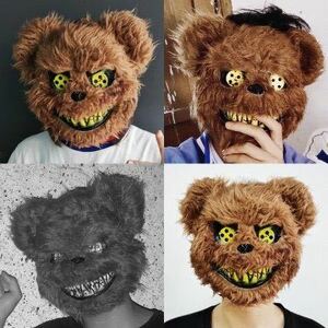 zombi.. mask horror headdress Halloween culture festival party goods . bear 