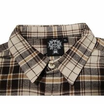 Dogtown (ドッグタウン) JP ネルシャツ Cross Logo FLANNEL SHIRT BROWN ブラウン (XL) スケボー SKATE_画像4