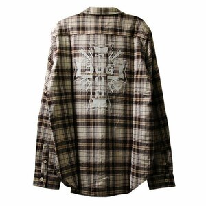 Dogtown (ドッグタウン) JP ネルシャツ Cross Logo FLANNEL SHIRT BROWN ブラウン (XL) スケボー SKATE