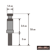 MADMAX 汎用 丸形ミニヨーロピアンウインカー シルバー/黄ばみ M10*76mm取付ステー付 2個セット (MM11-0072-LY) マッドマックス_画像6