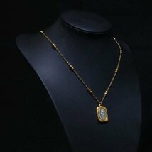 【1円スタート】金ネックレス ゴールド ネックレス Gold necklace K18 刻印 レディース ネックレス 花モチーフ ペンダント 18kgp 328_画像3