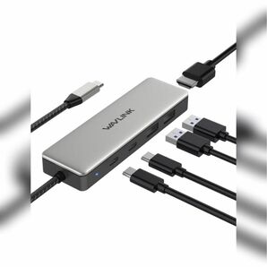 WAVLINK USB-C 10Gbps ドッキングステーション 5in1 4K HDMI マルチポート アダプター 85W