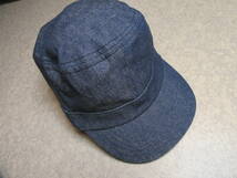 帽子　チャンピオン　サイズ小さく52～54　ジーンズ生地のワークハット　青色　未使用に近い_画像2