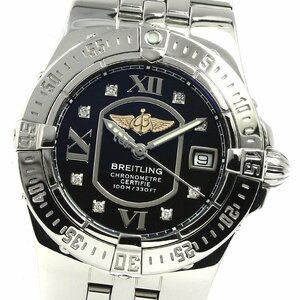 ブライトリング BREITLING A71340 スターライナー 11Pダイヤ デイト クォーツ レディース 美品 _774580