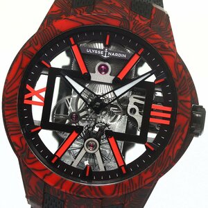 ユリス・ナルダン Ulysse Nardin 3713-260/MAGMA NEW EXECUTIVE SKELETON X MAGMA 手巻き メンズ 良品 箱・保証書付き_773295