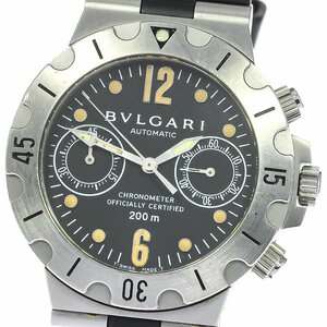 訳あり ブルガリ BVLGARI SCB38S ディアゴノ クロノグラフ 自動巻き メンズ _769847