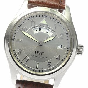 IWC SCHAFFHAUSEN IW325107 スピットファイア UTC デイト 自動巻き メンズ _779323【ev10】