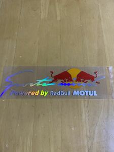 Red bull レッドブルMOTUL 白レインボーメッキ新品ステッカー2枚