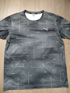 プーマ/PUMA★プリント半袖Tシャツ (ブラック/Mサイズ)