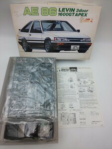 塗装あり☆フジミ 1/24 ハチロク レビン インチアップ ID-9 AE86 LEVIN 3door 1600GT APEX ☆ FUJIMI 未組立