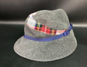  hat OLD ENGLAND Old England size 2 check pattern gray hat fashion accessories lady's 231020-16