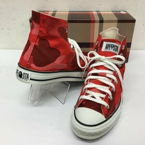 アベイシングエイプ 日本製 CONVERSE ALLSTAR HI PD CAMO 迷彩柄 キャンバス ハイカットスニーカー 箱付 609 スニーカー US：9