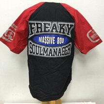 古着 FREAKY MASSIVE フリーキー マッシブ 90's フルデコ ベースボールシャツ ビッグサイズ HIP HOP 609 L ロゴ、文字_画像5