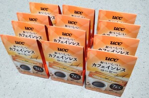 【未使用品】UCCカフェインレスコーヒースティックタイプ　7本入り12箱(84杯分)