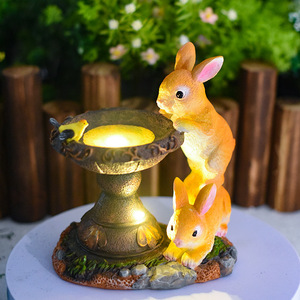  solar light lovely rabbit ba knee lamp solar ornament . garden light house decoration outdoors lighting outdoor automatic lighting garden sun light light carving image 