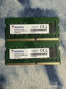 ADATAノートPC用メモリ PC4-2666V-SA2-11 16GB×2枚 合計32GB