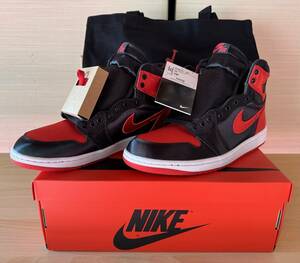 Nike WMNS Air Jordan 1 Retro High OG "Satin Bred" W US10 27.0CM M US8.5 26.5CM 未使用品