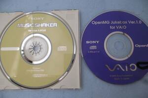 [SONY]VAIO for music automatic reproduction soft MUSICSHAKER Ver.1.0.OpenMG Jukebox Ver.1.0 (CD-ROMx2 sheets set )