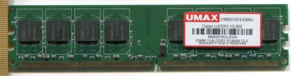 【UMAX】1GB PC2-6400/ CL5 SDRAM 240pin DIMM