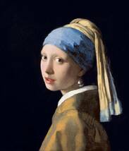 フェルメール『真珠の耳飾りの女』 1655年 40x46cm 複製 高品質◆ ダヴィンチ バロック レンブラント 絵画 美術 油彩画_画像2